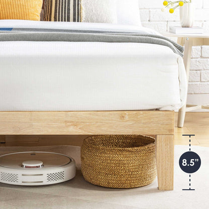 12 Letto a piattaforma classico in legno massello