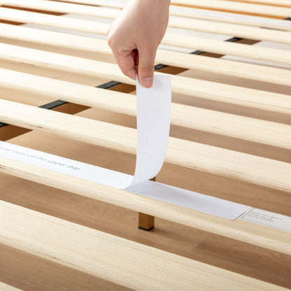 12 Letto a piattaforma classico in legno massello