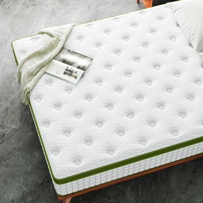 12 Materasso ibrido con memory foam in gel e molle insacchettate