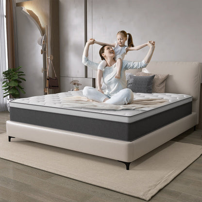 12 Materassi ibridi in memory foam con infusione di gel rinfrescante e molle