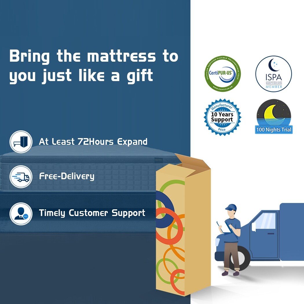 12 Materassi ibridi con pillow top medio-rigido