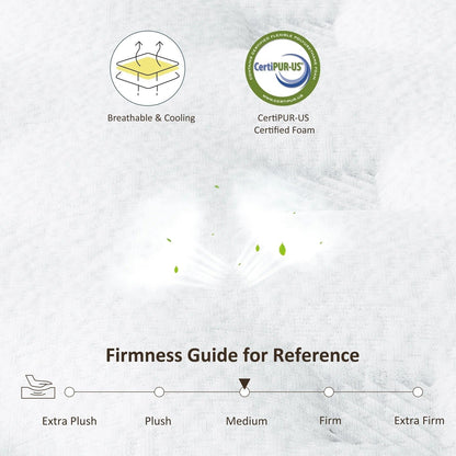 Materasso in memory foam ibrido in gel da 12 pollici di medie dimensioni in una scatola