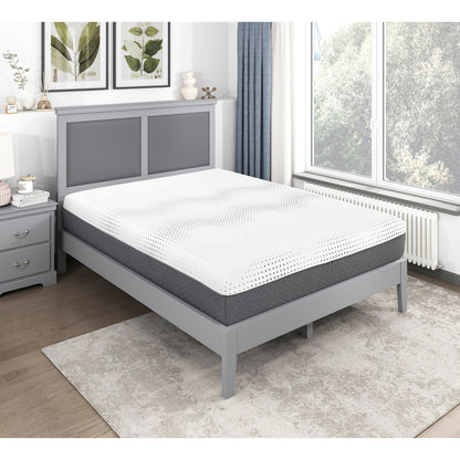 Materasso ibrido in memory foam con 12 molle insacchettate in morbida schiuma, materasso in memory foam con infusione di gel al tè verde in una scatola