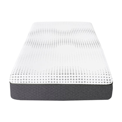 Materasso ibrido in memory foam con 12 molle insacchettate in morbida schiuma, materasso in memory foam con infusione di gel al tè verde in una scatola