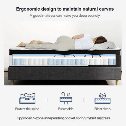 Materasso ibrido con cuscino medio da 12''