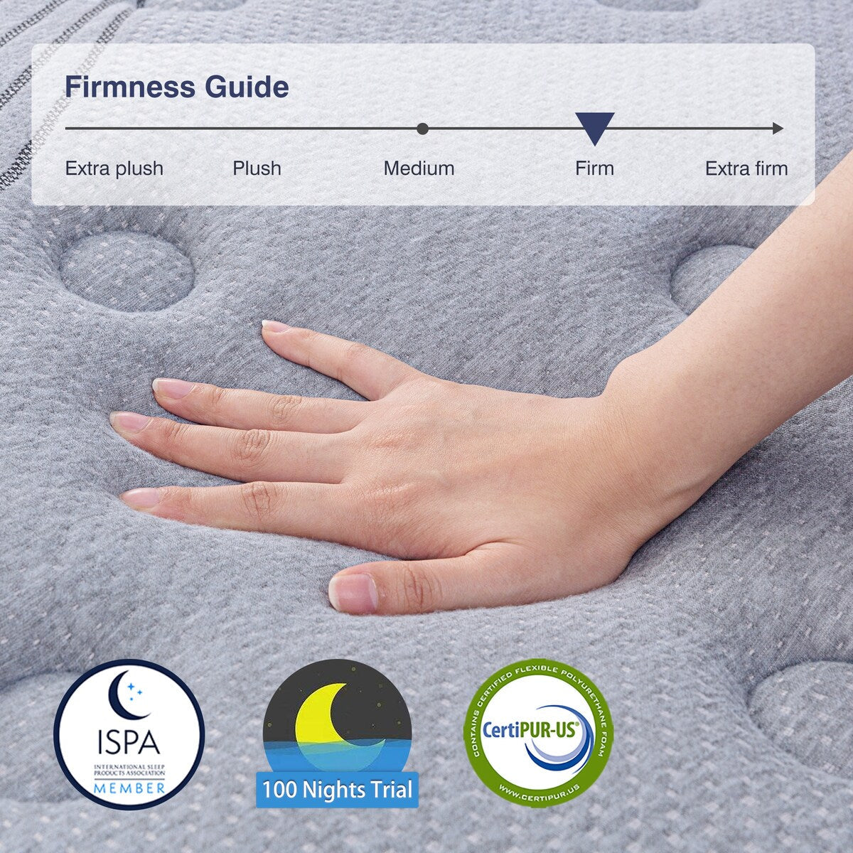 Materasso ibrido con cuscino medio da 12''