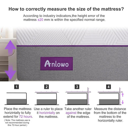 Materasso in memory foam in gel morbido da 12'' in una scatola