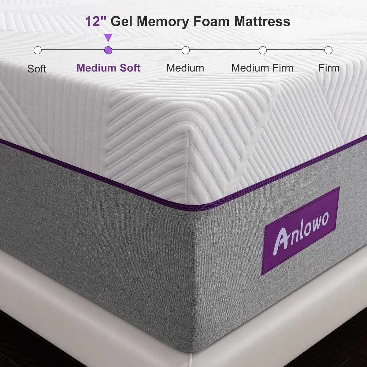 Materasso in memory foam in gel morbido da 12'' in una scatola