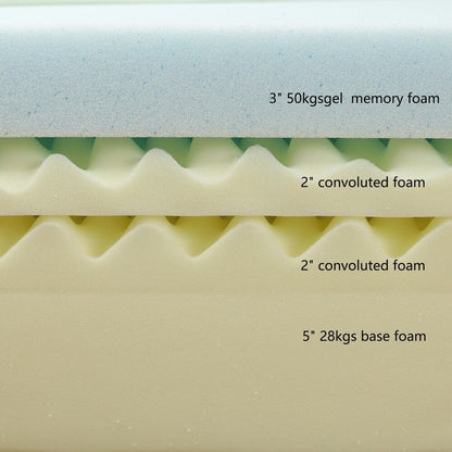 Materasso in memory foam gel medio da 12 pollici