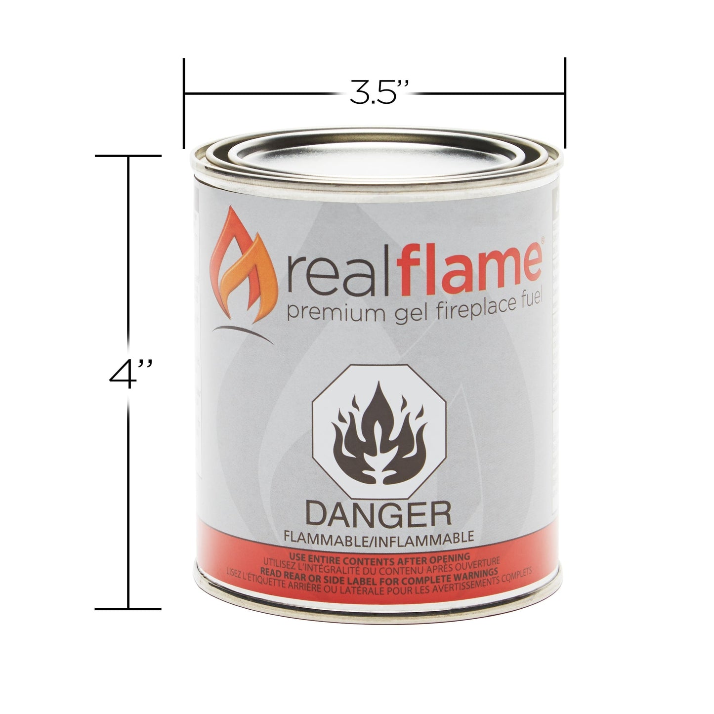 Gel combustibile da 13 once (confezione da 24) di Real Flame - 3,5 x 4