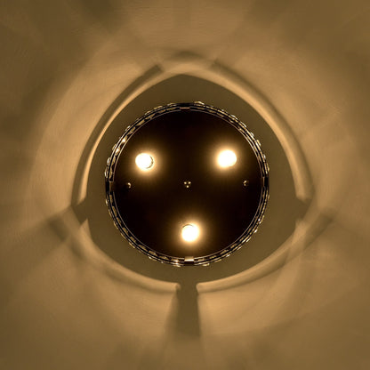 13.3 Lampadario moderno a 3 luci in cristallo nero da incasso per corridoio