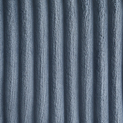 Divano a 4 posti in velluto a coste 133 con porte USB, portabicchieri ribaltabili e spazio nascosto