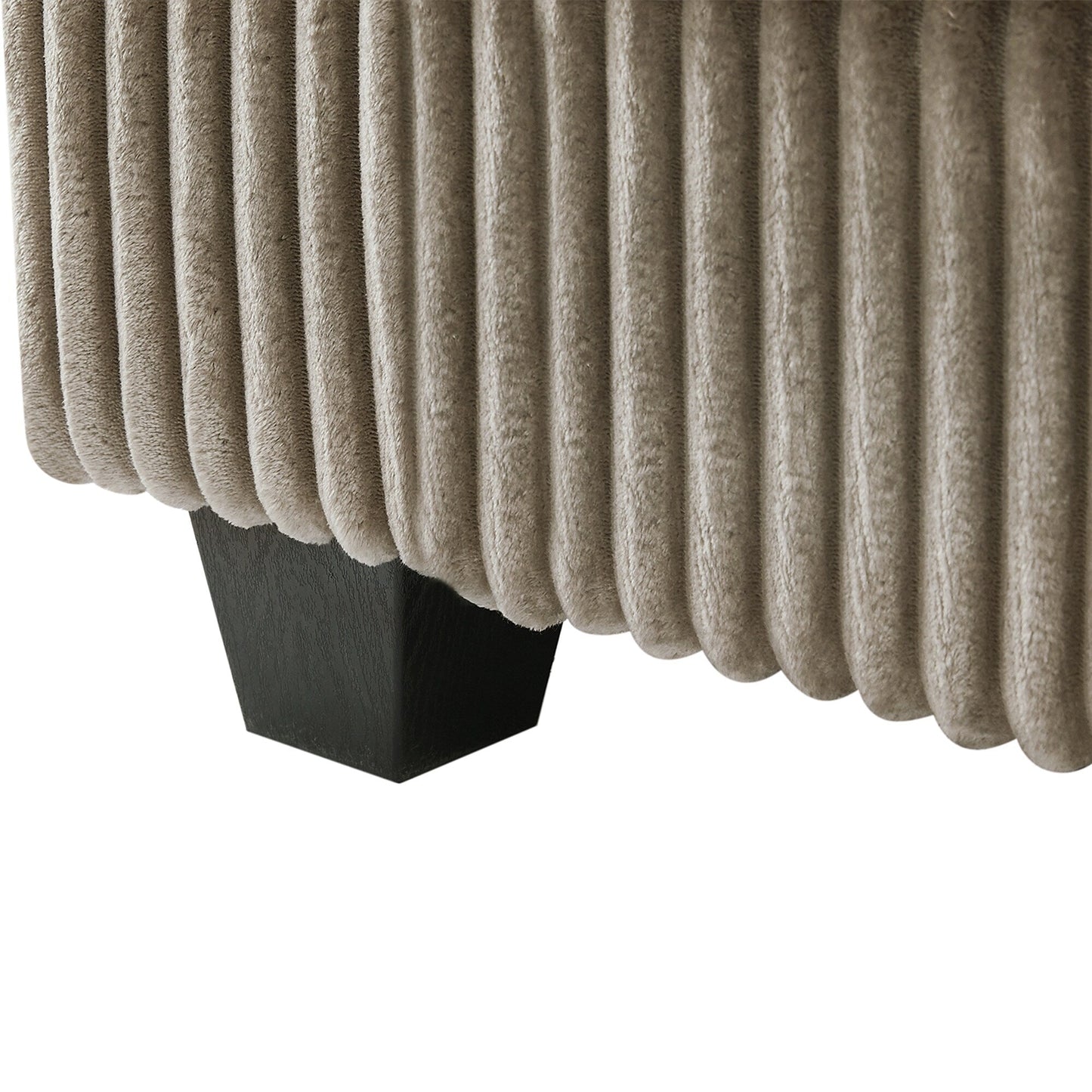 Divano a 4 posti in velluto a coste 133 con porte USB, portabicchieri ribaltabili e spazio nascosto