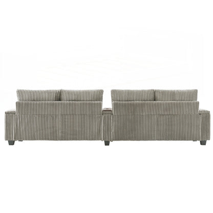 Divano in velluto a coste da 133 pollici a 4 posti