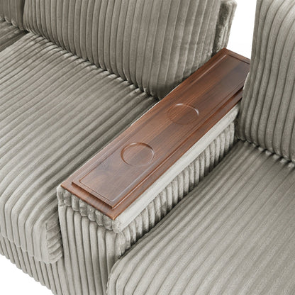 Divano in velluto a coste da 133 pollici a 4 posti