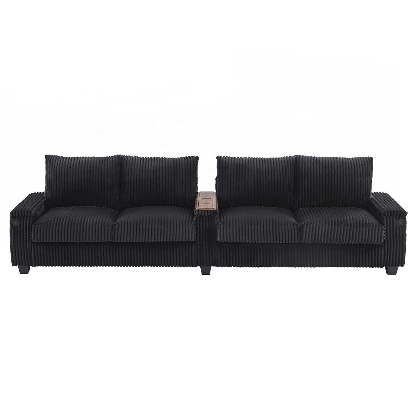 Divano in velluto a coste da 133 pollici a 4 posti