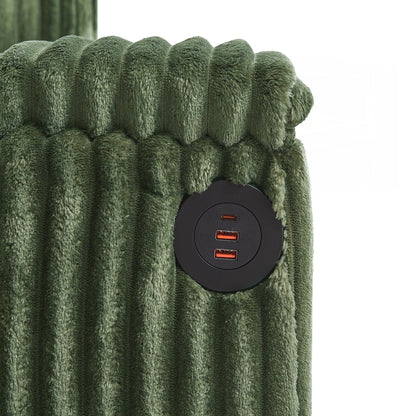 Divano in velluto a coste da 133 pollici a 4 posti