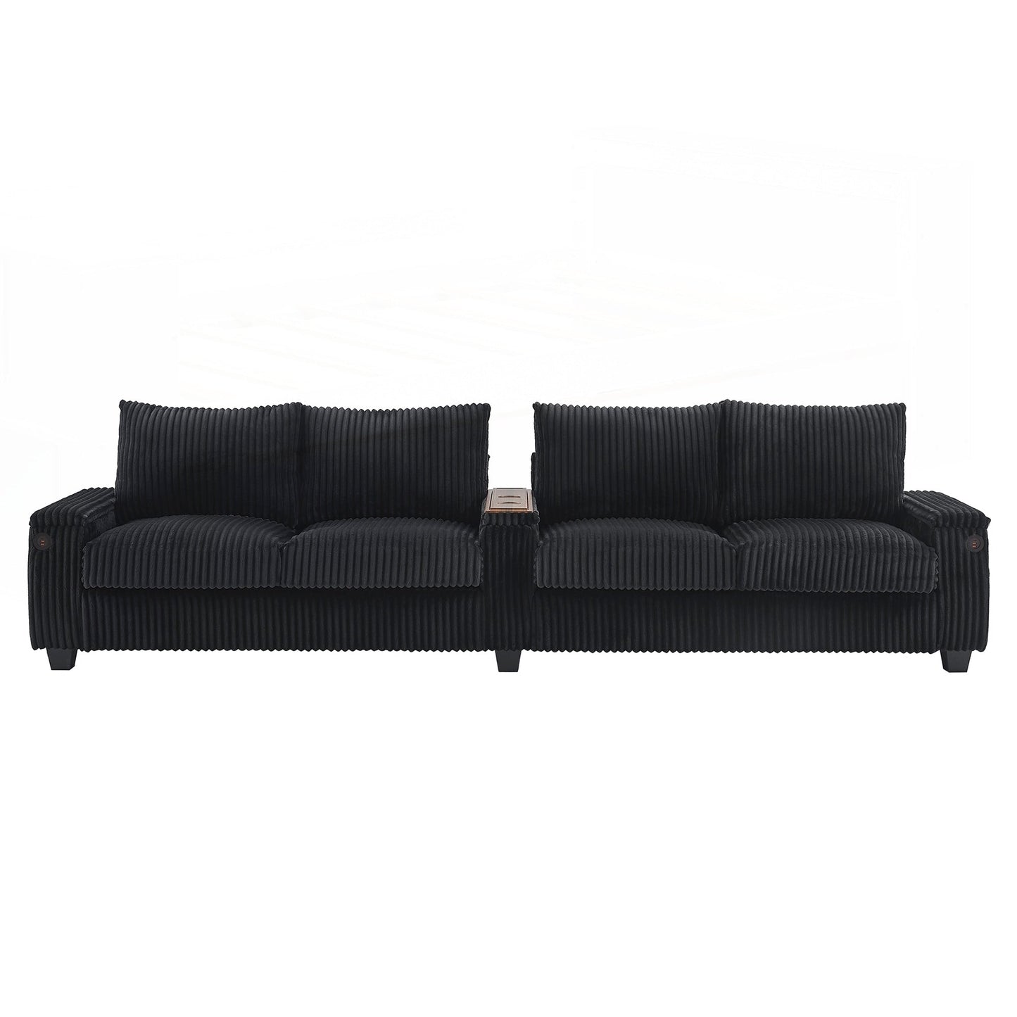 Divano in velluto a coste da 133 pollici a 4 posti