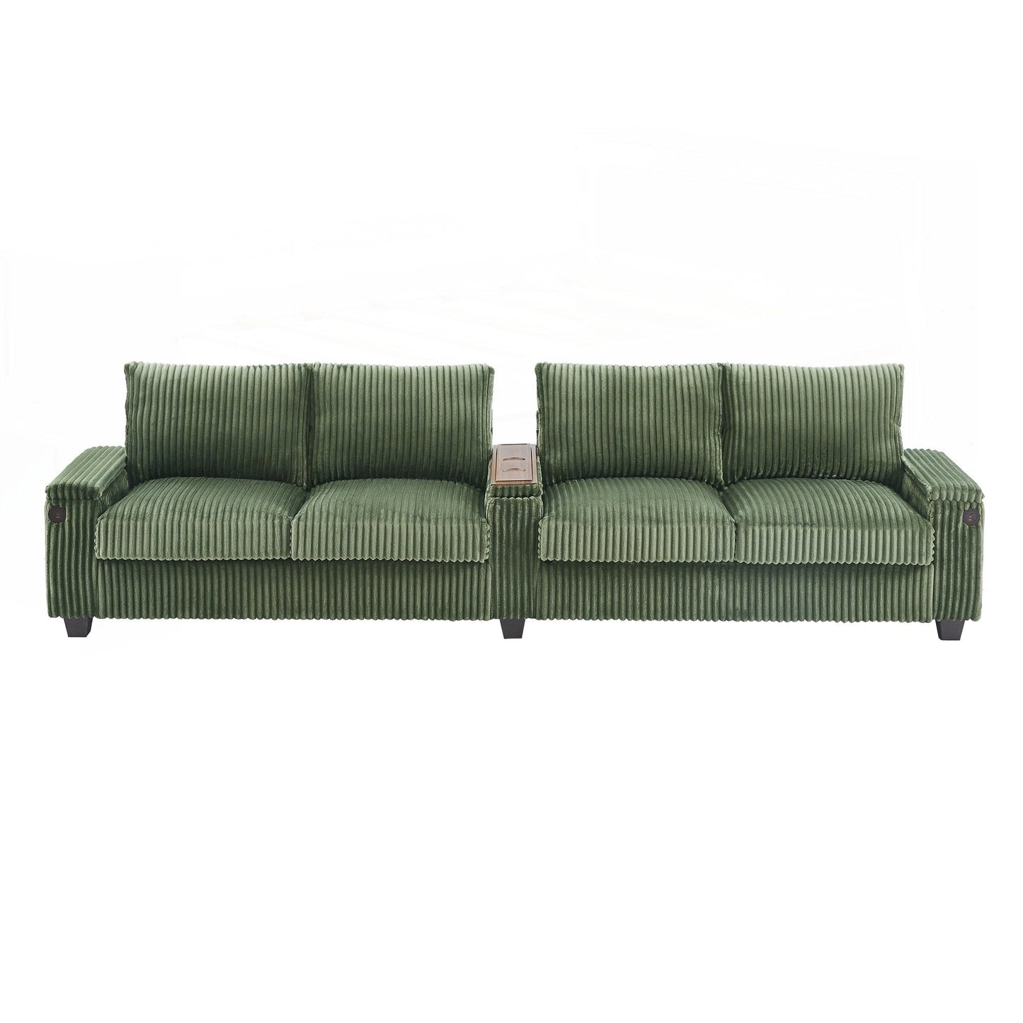 Divano in velluto a coste da 133 pollici a 4 posti