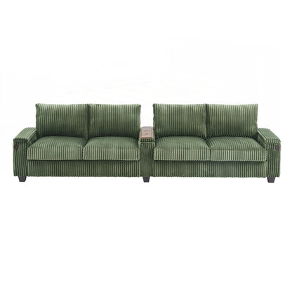 Divano in velluto a coste da 133 pollici a 4 posti