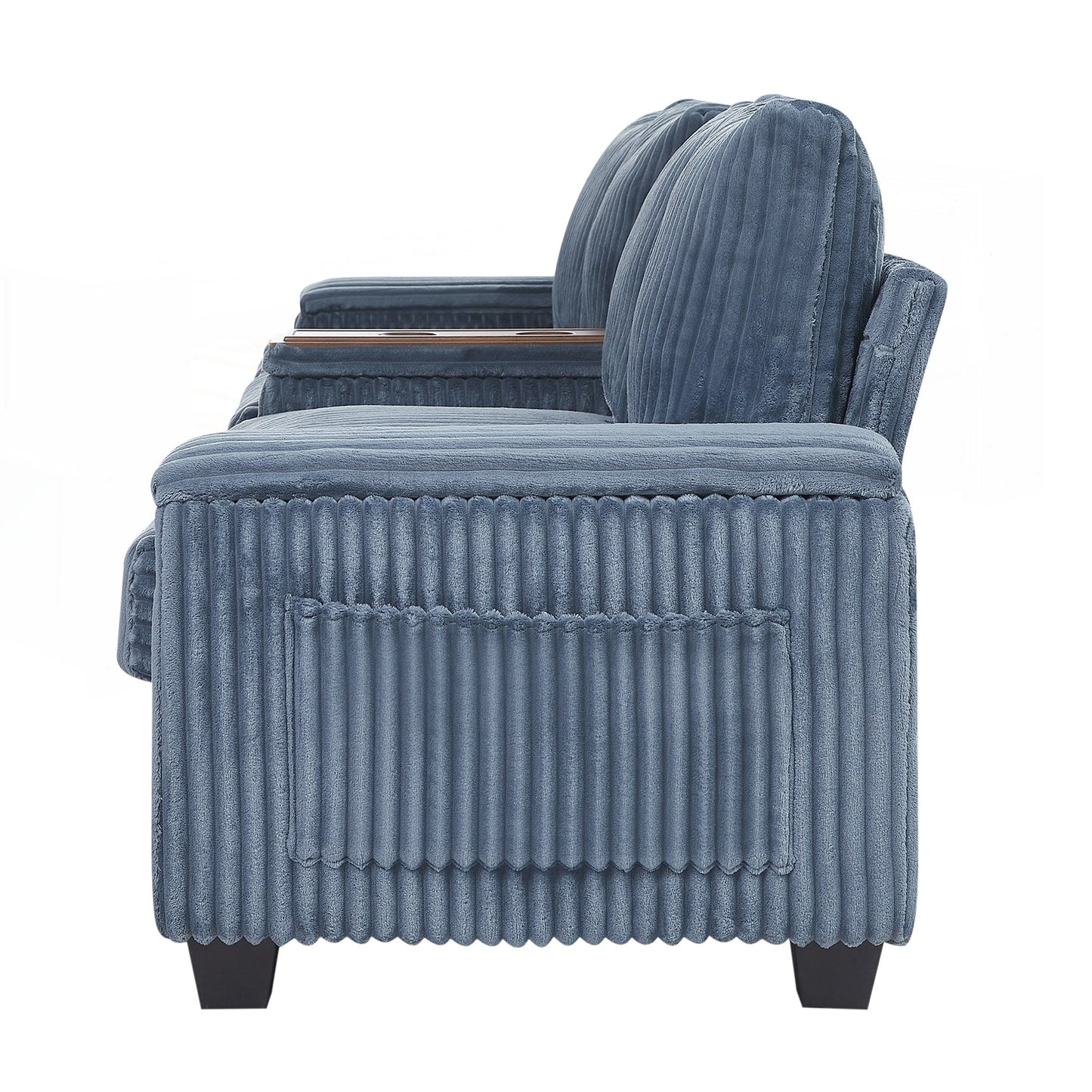 Divano in velluto a coste da 133 pollici a 4 posti