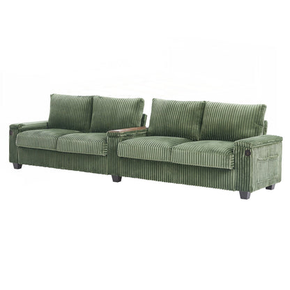 Divano in velluto a coste da 133 pollici a 4 posti