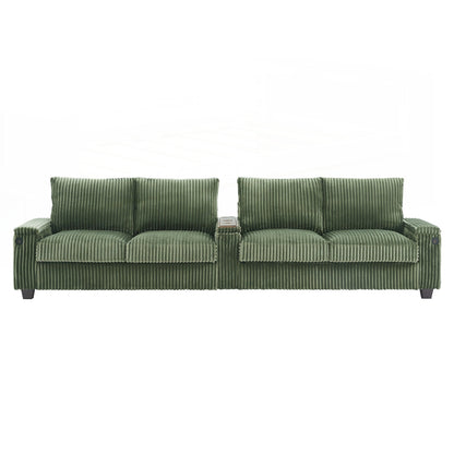 Divano in velluto a coste da 133 pollici a 4 posti