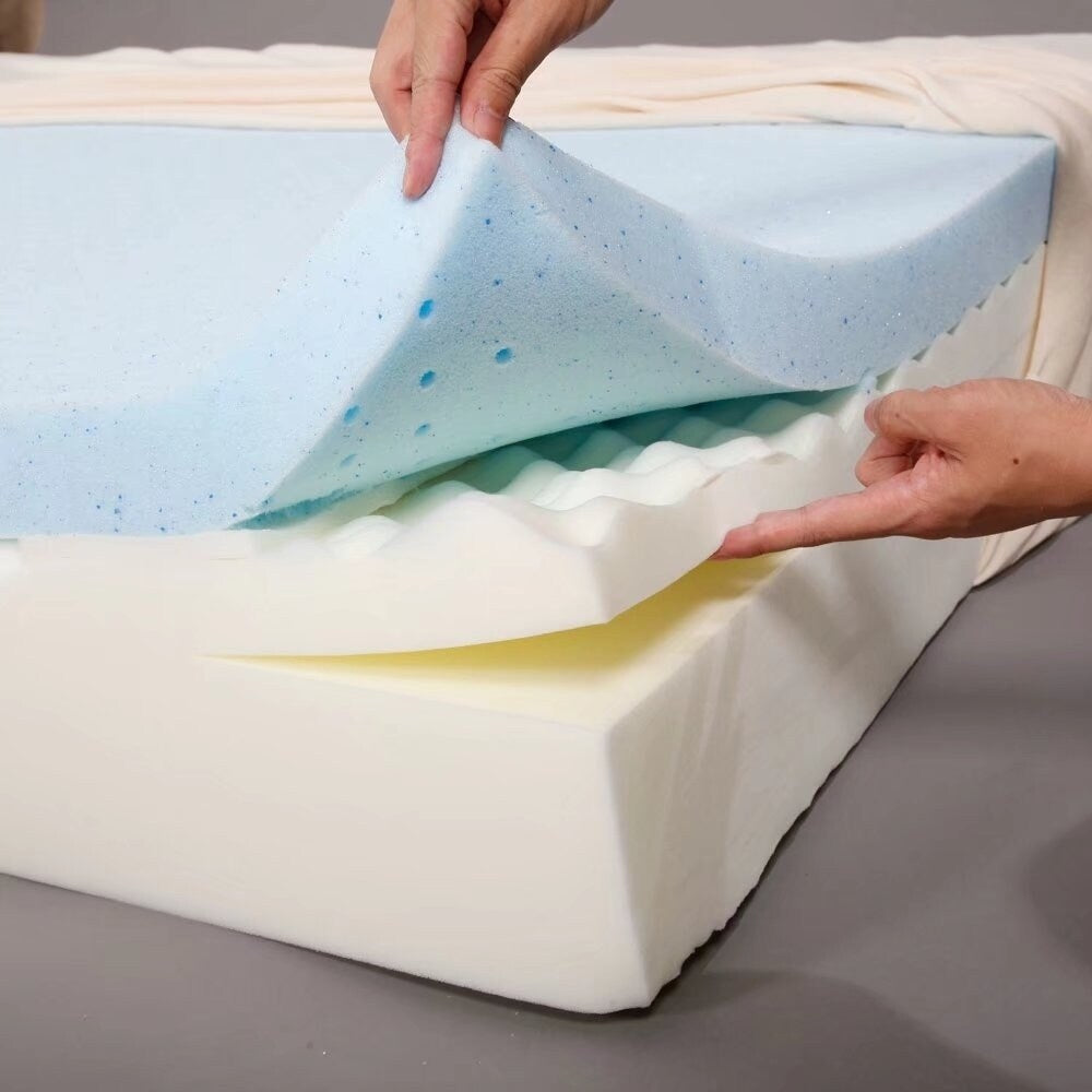 Materasso 14 a 3 strati, morbido, medio-alto, 2 cuscini, matrimoniale