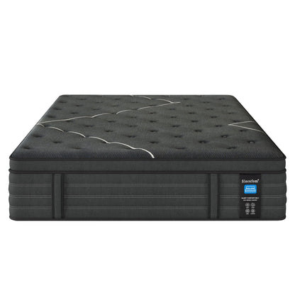 Materasso ibrido extra rigido da 14 pollici con isolamento del movimento e raffreddamento in una scatola