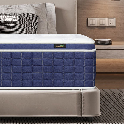 Materasso ibrido in memory foam da 14 pollici in una scatola per alleviare la pressione