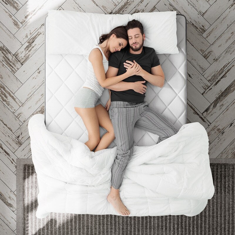 Materasso in memory foam con gel rinfrescante da 14 pollici, con molle insacchettate singolarmente e isolamento del movimento, per alleviare il mal di schiena e rinfrescare