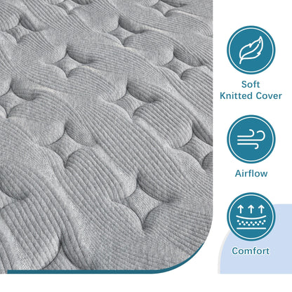 Materasso ibrido in memory foam con gel Euro Top da 14 pollici in una scatola