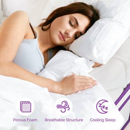 Materasso ibrido in memory foam gel da 14 pollici in una scatola