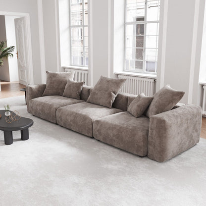Divano componibile modulare in velluto a coste da 141,73 cm con cuscino spesso, divano trasformabile con seduta profonda per set di divani da soggiorno