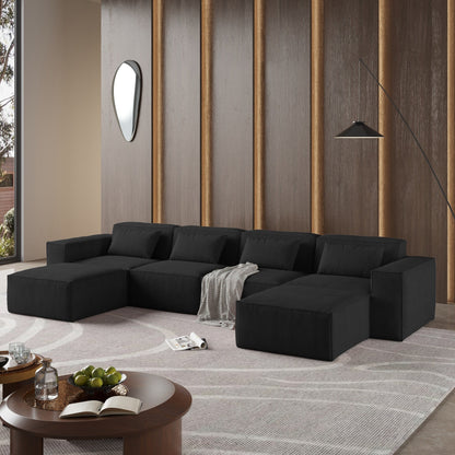 Divano componibile modulare a forma di U da 149, divano imbottito a 6 posti, combinazione libera