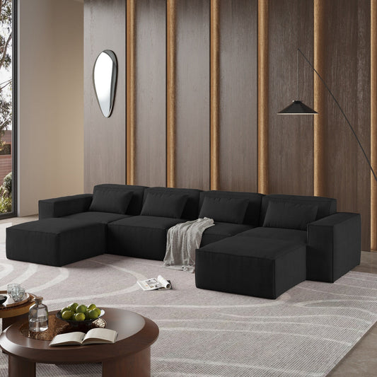 Divano componibile modulare a forma di U da 149, divano imbottito a 6 posti, combinazione libera