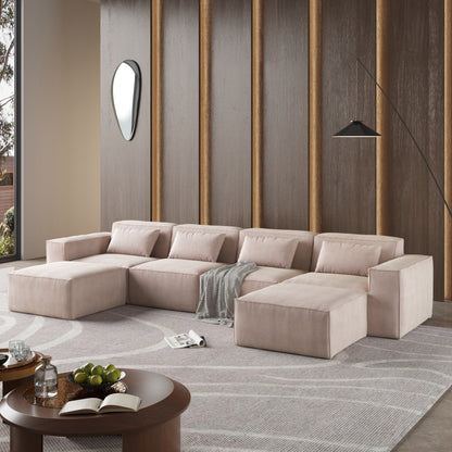 Divano componibile modulare a forma di U da 149, divano imbottito a 6 posti, combinazione libera