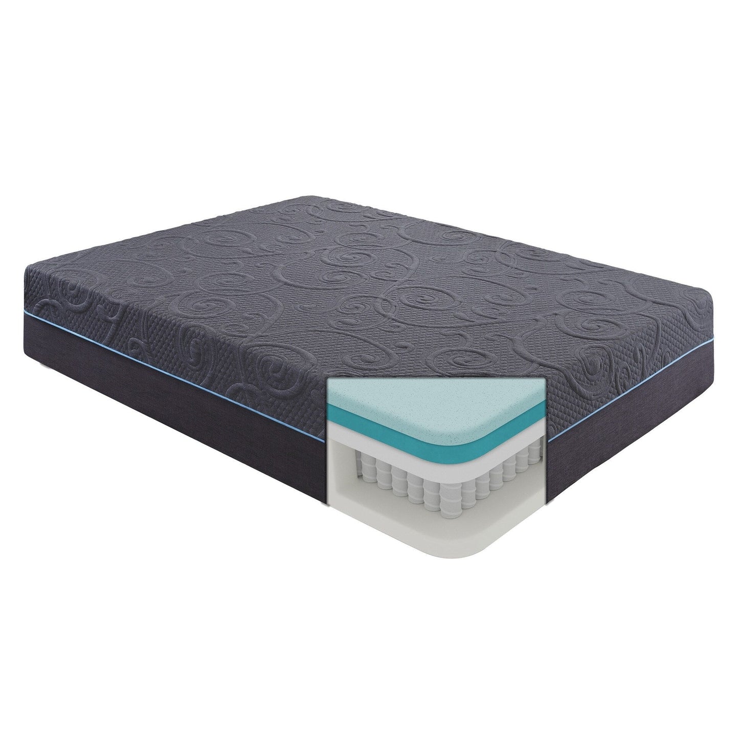 Materasso ibrido in memory foam con infusione di gel per 14 letti, in una scatola