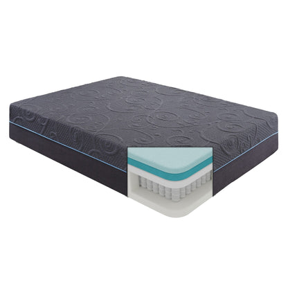 Materasso ibrido in memory foam con infusione di gel per 14 letti, in una scatola