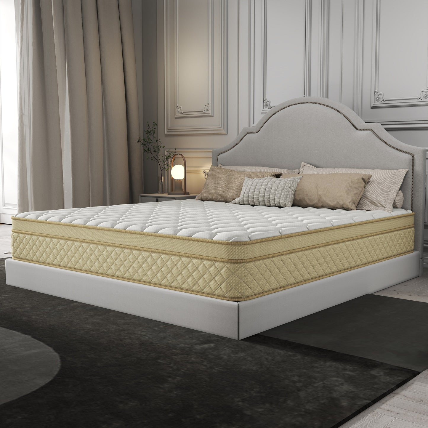 Materasso ibrido in memory foam medio da 14 euro in una scatola