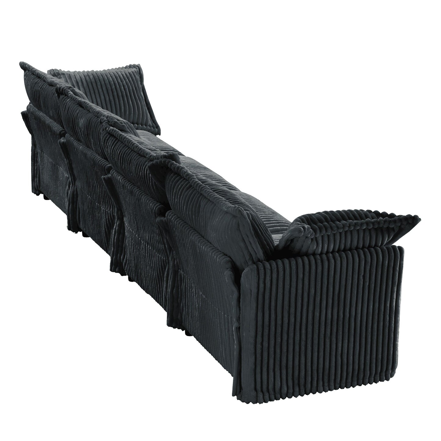 Divano 5 posti in velluto a coste 156.6 profondo per soggiorno e camera da letto