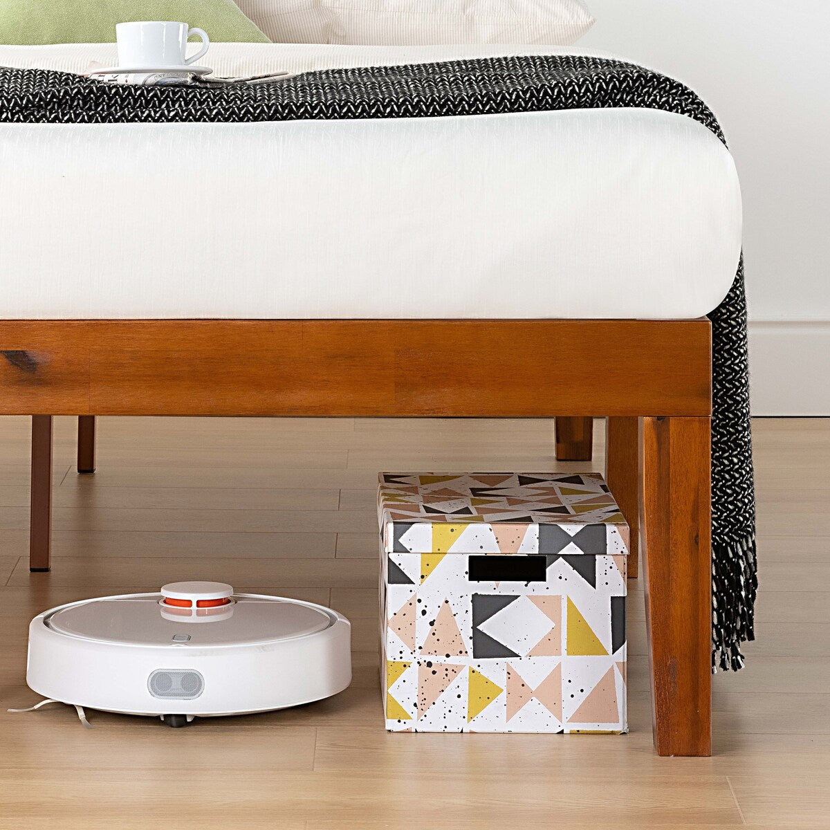 Struttura letto in legno massello classico da 16 pollici in più finiture