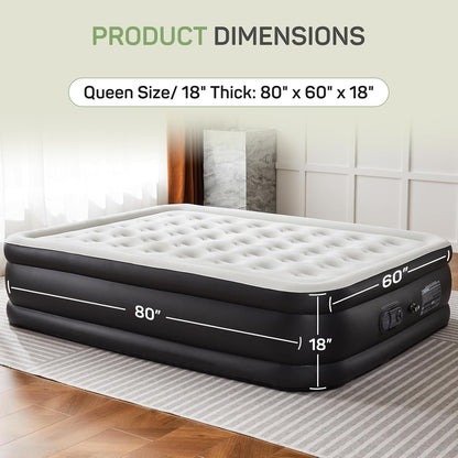 Materasso gonfiabile da campeggio portatile da 16 pollici con pompa integrata