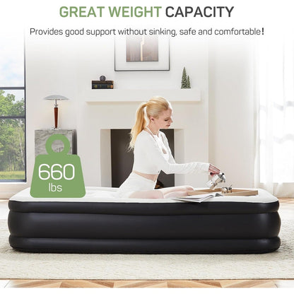 Materasso gonfiabile da campeggio portatile da 16 pollici con pompa integrata