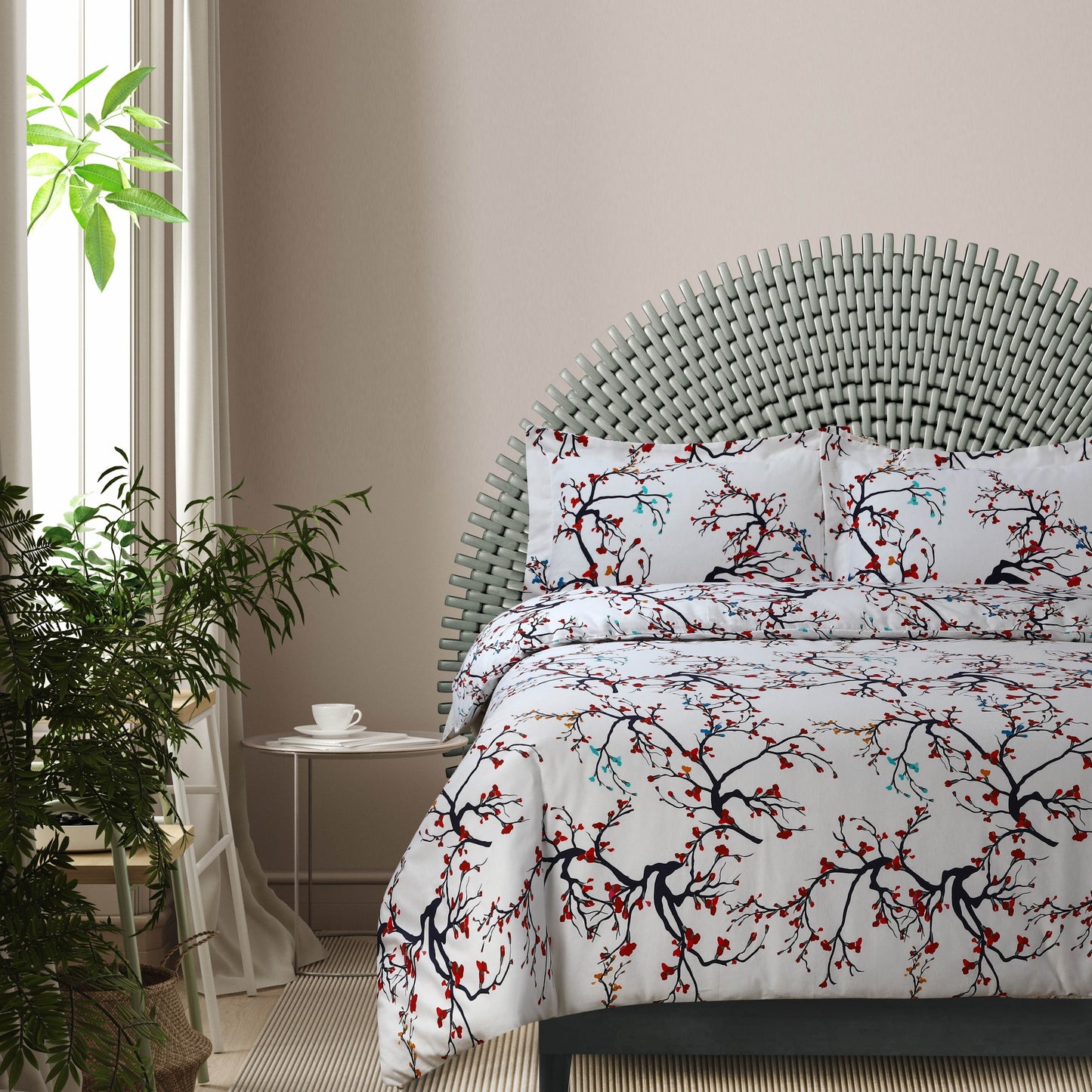 Set copripiumino oversize stampato in morbida flanella di cotone da 170 g/m²