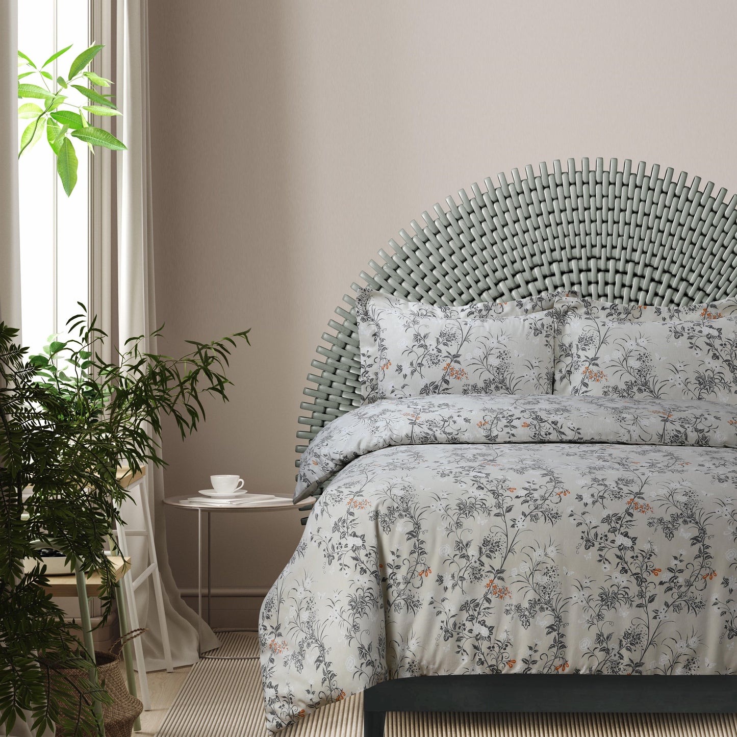 Set copripiumino oversize stampato in morbida flanella di cotone da 170 g/m²