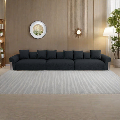 Divano a 6 posti in tessuto 179.5 con seduta profonda, comodo divano a nuvola con cuscini