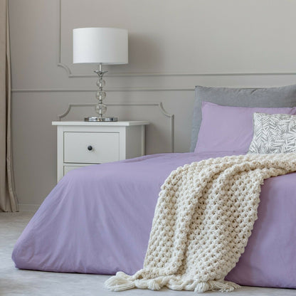 Set di lenzuola in cotone effetto 1800 con federe con tasca profonda, tutte le misure