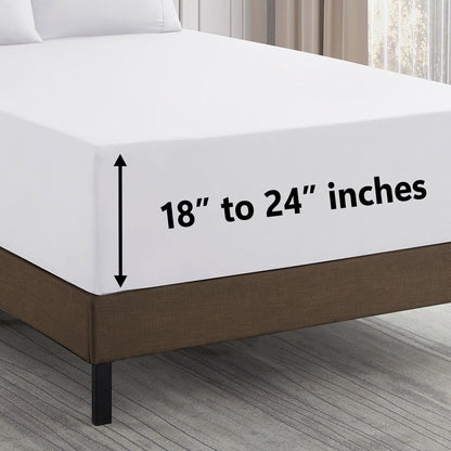 Set di lenzuola extra profonde da 24 tasche, 6 pezzi, serie 1500