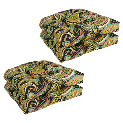 Cuscini per sedie da interno/esterno con schienale arrotondato da 19 pollici (set da 4) - 19 x 19